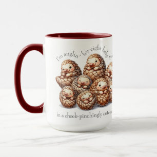 Taza Adorables Pangolines Acurrucados en 8