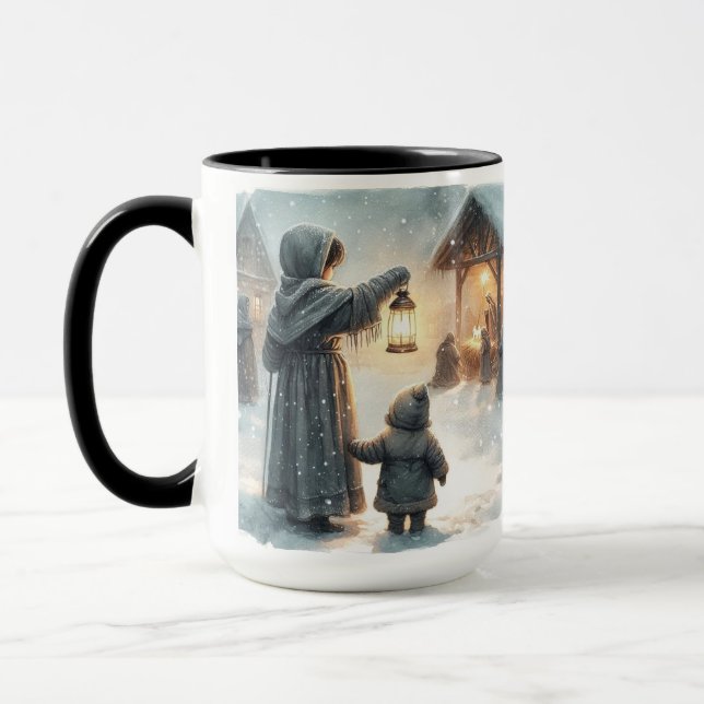 Taza Adoremos A Sus Navidades De Natividad Coffee Mug (Izquierda)