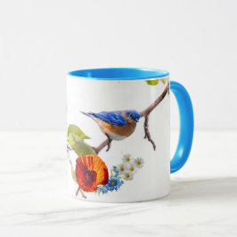 Taza adormidera y ave