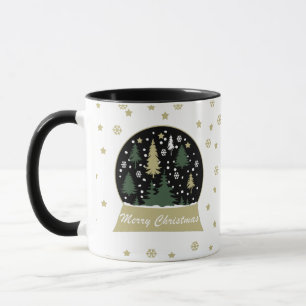 Taza Adornado Globo de Nieve de Navidad Moderno
