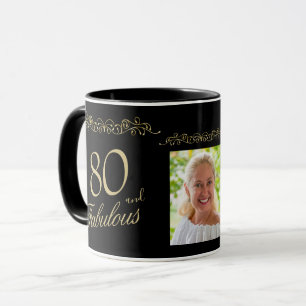 Taza Adorno 80 y Fabuloso Cumpleaños 80 Foto