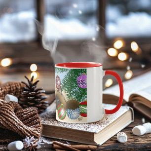 Taza Adorno de Bola de Navidad Gato Siamés Divertido