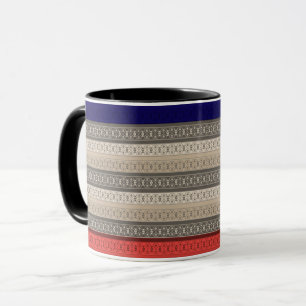 Taza Adorno ornamental abstracto sin fisuras retro vint