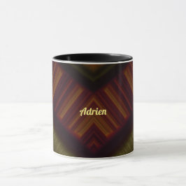 Taza ~ ADRIEN ~ GLOSSY 3D Verde negro brillante ~