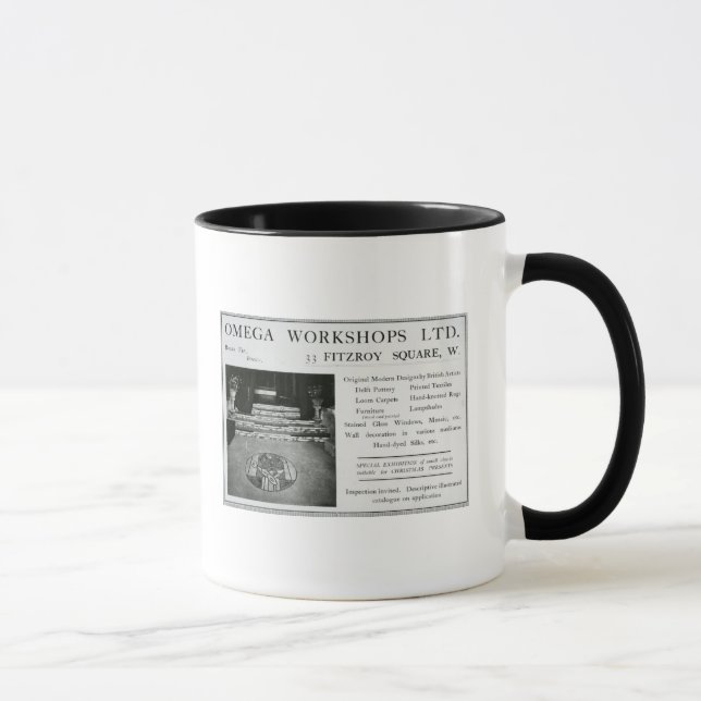 Taza Adverisement para Omega Workshops Ltd (Derecha)