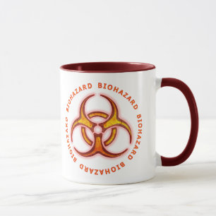 Taza Advertencia del zombi del Biohazard