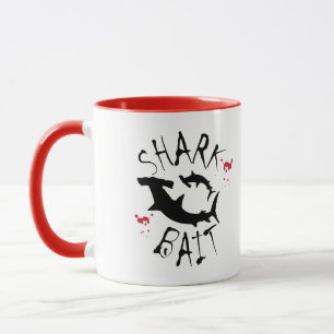 Taza Advertencia divertida sobre los cebos de tiburón