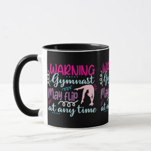 Taza Advertencia La gimnasta puede girar en cualquier m