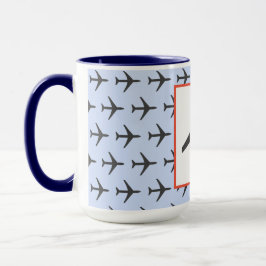 Taza Aeródromo Funky Plane Airplane Aviation Fly Airlin