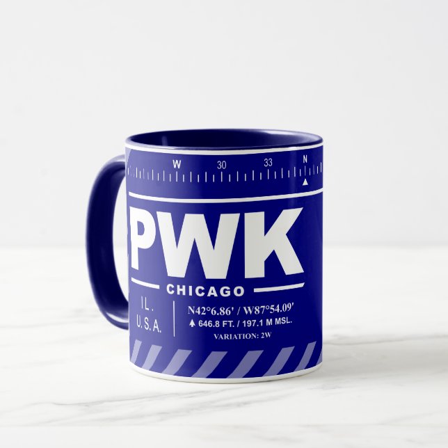 Taza Aeropuerto Ejecutivo de Chicago PWK Mug (Anverso izquierdo)