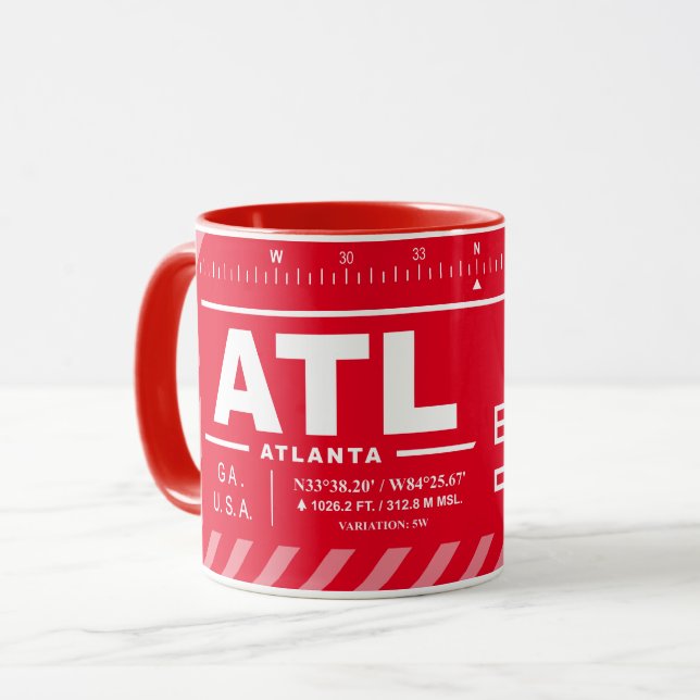 Taza Aeropuerto Internacional ATL de Hartsfield-Jackson (Anverso izquierdo)