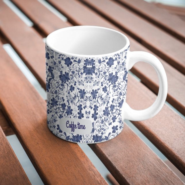 Taza Aesthetic Coffee Time Floral Mug (Subido por el creador)