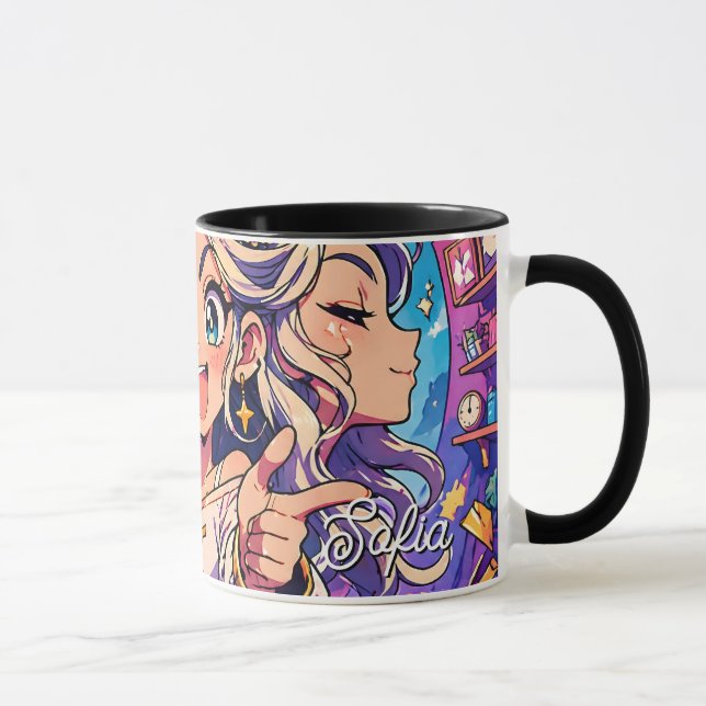 Taza Aesthetic Gemini Anime Custom Combo Mug (Derecha)