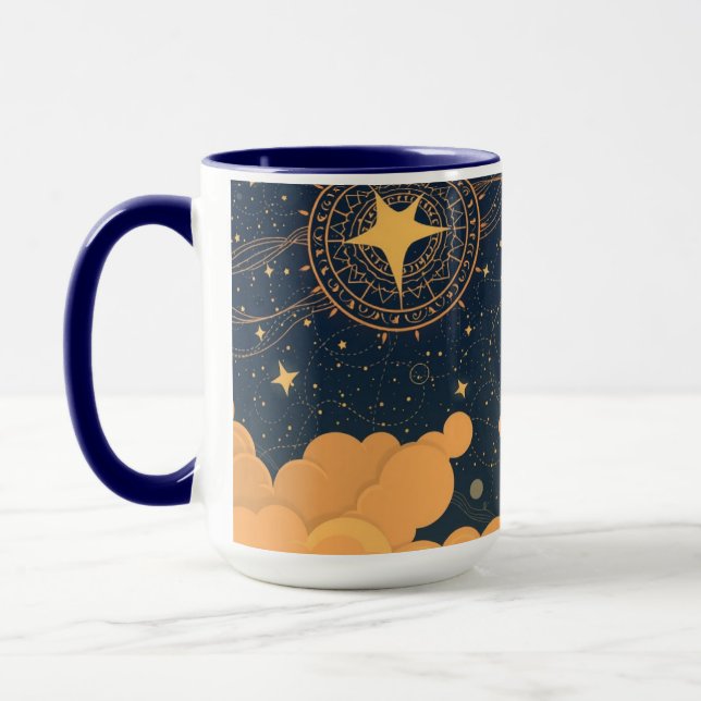 Taza Aesthetic Neo-Deco Dreamer Starry Sky Coffee (Izquierda)