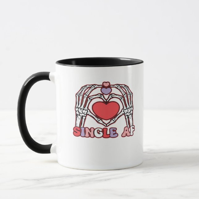 Taza Af Skeleton Hands Día de San Valentín Classic (Izquierda)