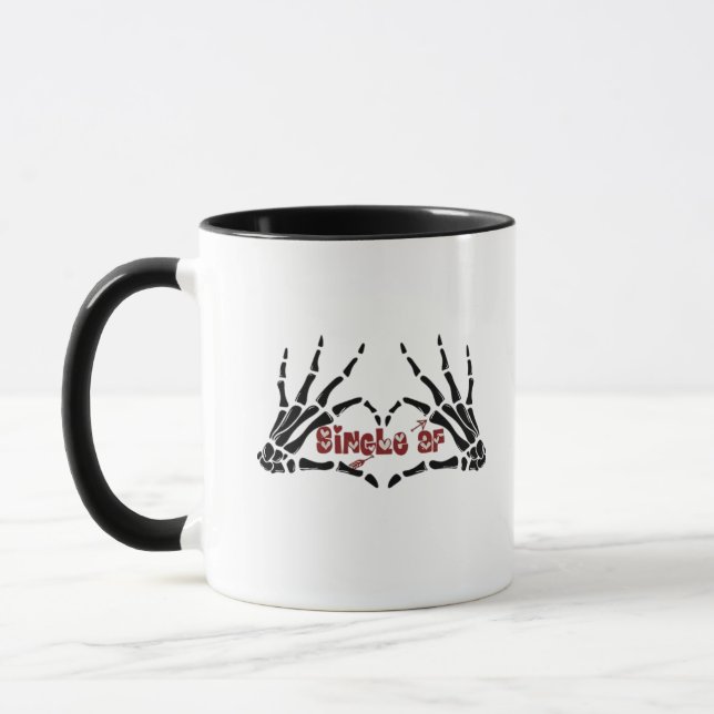 Taza Af Skeleton Hands Heart Classic (Izquierda)
