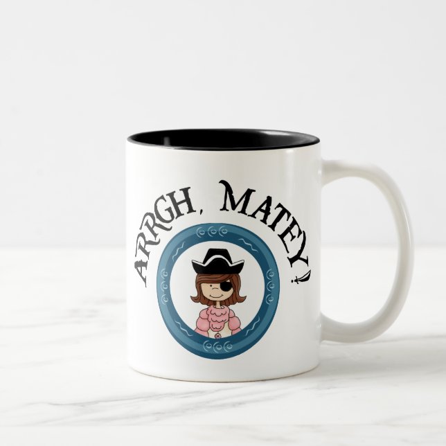 Taza afable del chica del pirata de Arrgh (Derecha)