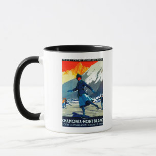 Taza Afiche de cosecha Chamonix-Mont BlancEuropa