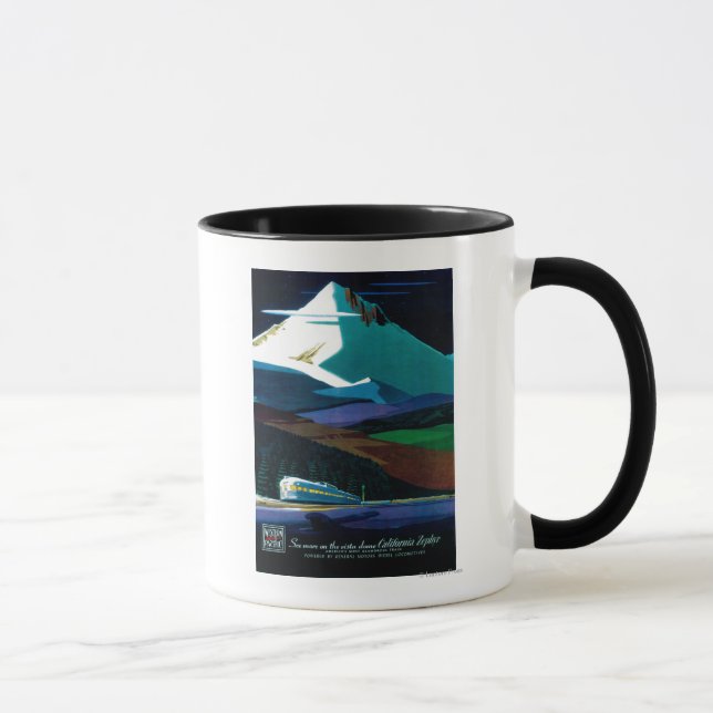 Taza Afiche de cosecha de zephyr del Pacífico Occidenta (Derecha)