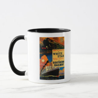 Taza Afiche de época de la estrella blanca SREurope