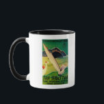 Taza Afiche de San Sebastián<br><div class="desc">Afiche de San Sebastián Vintage - Europa fue creado en 1930. Esta imagen representa escenas de San Sebastián,  España.</div>