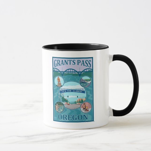 Taza Afiche de viaje de OregonScenic (Derecha)