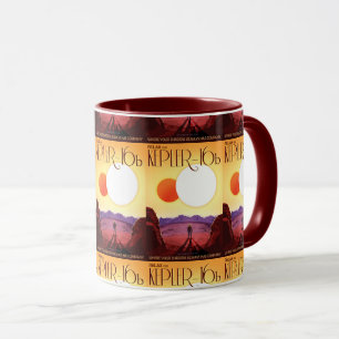 Taza Afiche de viaje futuro de la NASA - Relájate en Ke