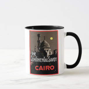Taza Afiche de viajes de El Cairo sobre la Saboya Conti