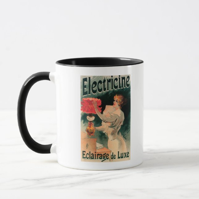 Taza Afiche promocional de electricidadFrancia (Izquierda)