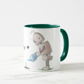 Taza Afición del jardín de poco robot