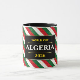 Taza Aficionado de Fútbol de Argelia 2026 con Patrones