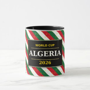 Taza Aficionado de Fútbol de Argelia 2026 con Patrones 