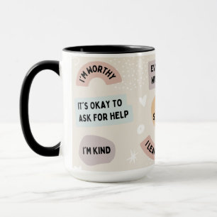 Taza Afirmación Mug con citas positivas