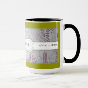 Taza Afirmación positiva de encargo floral