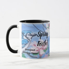 Taza Afirmación '' primavera cuarto'' arte pintado a ma