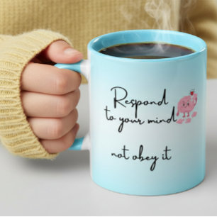 Taza Afirmaciones de citas positivas para la salud ment