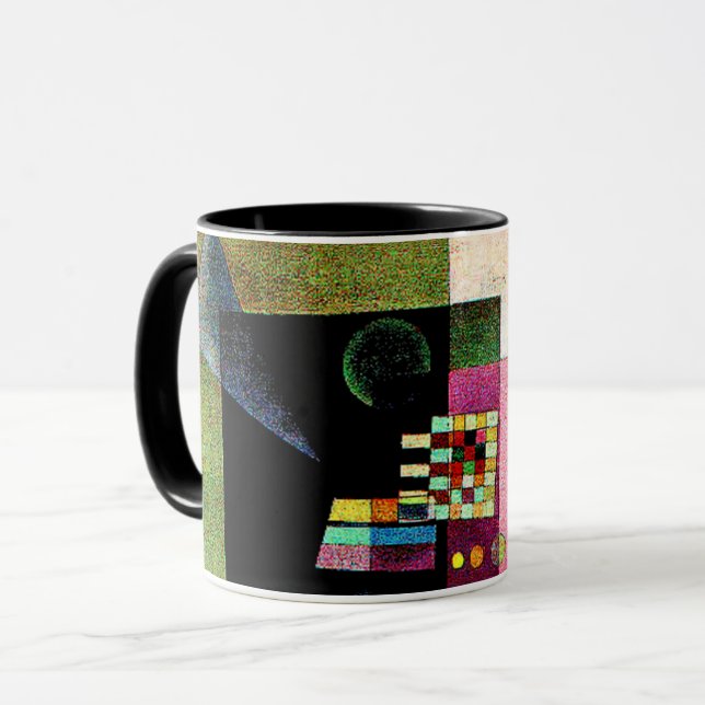 Taza Afirmando, pintura abstracta de Kandinsky, (Anverso izquierdo)