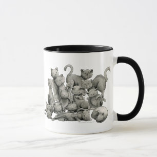 Taza afortunada de 13 gatos negros