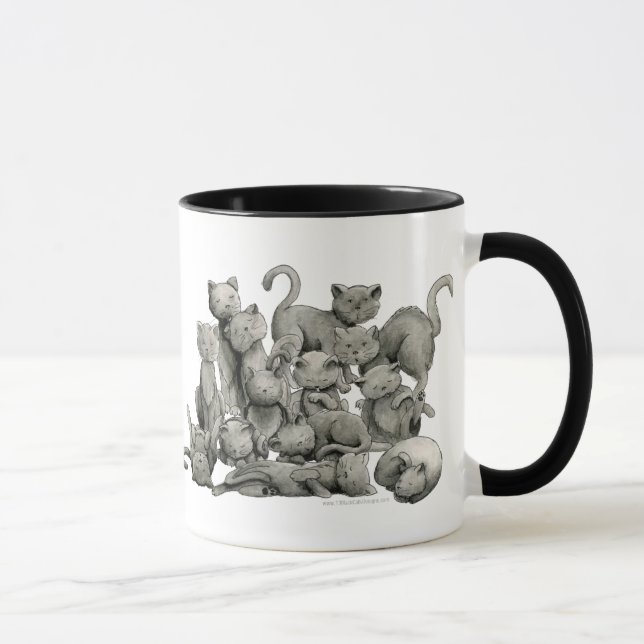 Taza afortunada de 13 gatos negros (Derecha)