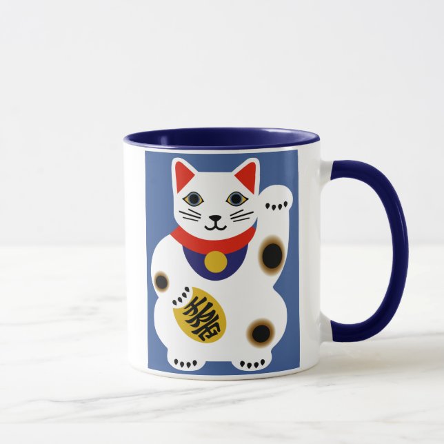 Taza afortunada de lujo del gato (Derecha)