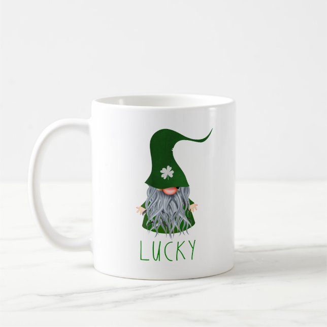 Taza afortunada del día de St Patrick irlandés del (Izquierda)