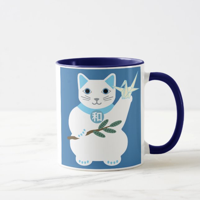 Taza afortunada del gato de la paz (Derecha)