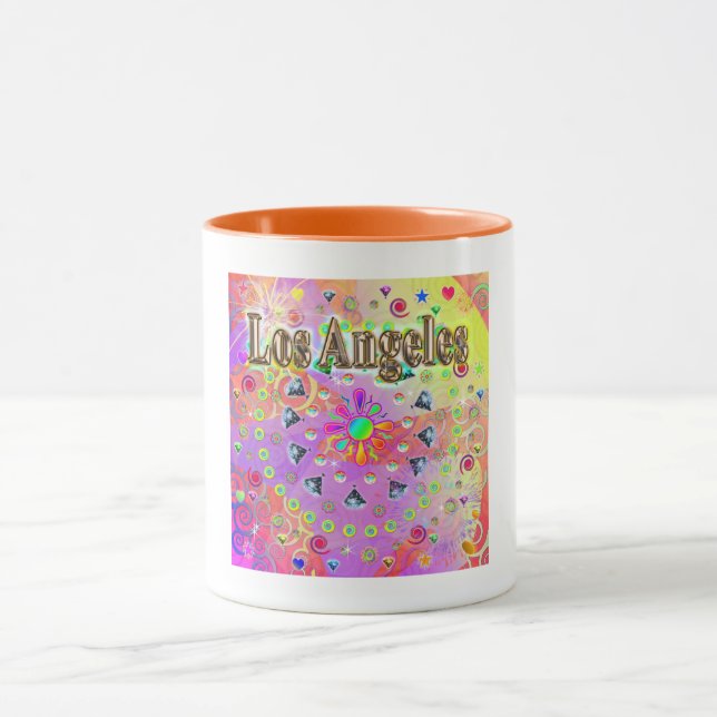 Taza Afortunada Dorada de Los Ángeles (Centro)