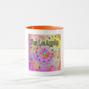 Taza Afortunada Dorada del Oeste de Los Ángeles