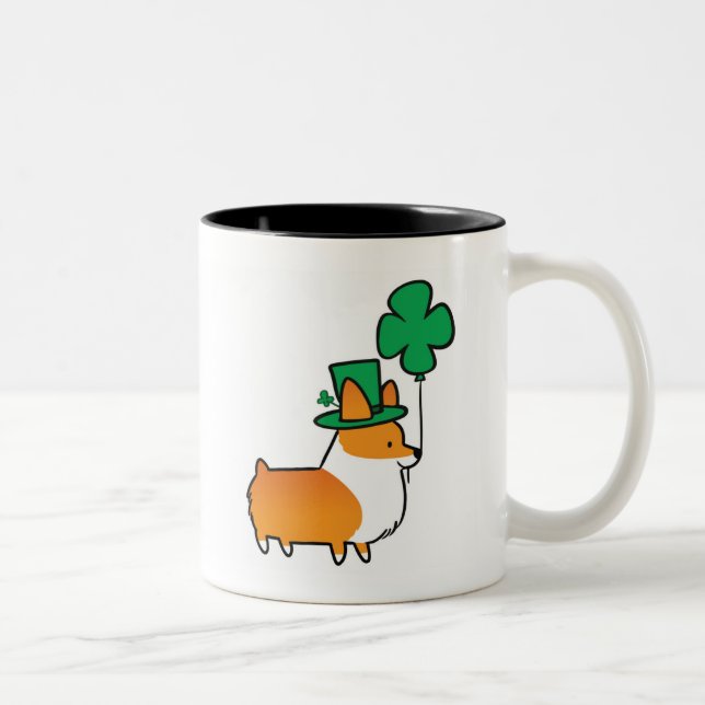 Taza afortunada el | CorgiThings del trébol del (Derecha)