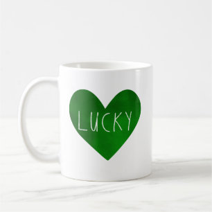 Taza afortunada irlandesa Rae Dunn del corazón