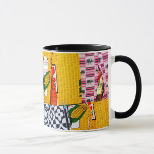 Taza África, Angola, Benguela. Pantalones de colores br
