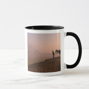 Taza África, Egipto, El Cairo, Giza, pirámides de Giza