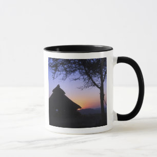 Taza África, Etiopía, región del río Omo, Atardecer sob