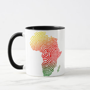 Taza Africa Finger Print, Black History, Equal Rights,